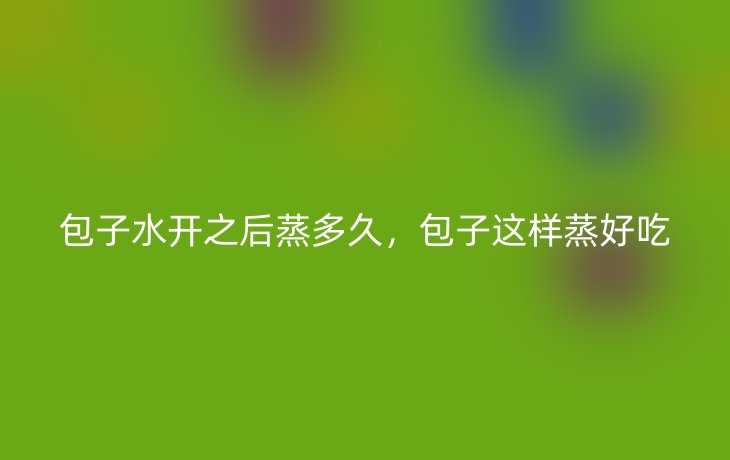 包子水开之后蒸多久,包子这样蒸好吃