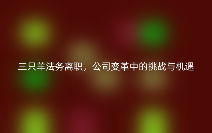 三只羊法务离职,公司变革中的挑战与机遇