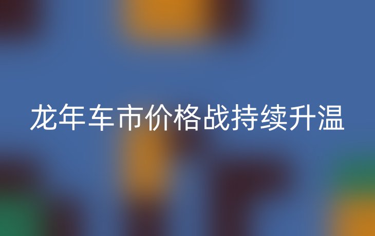 龙年车市价格战持续升温