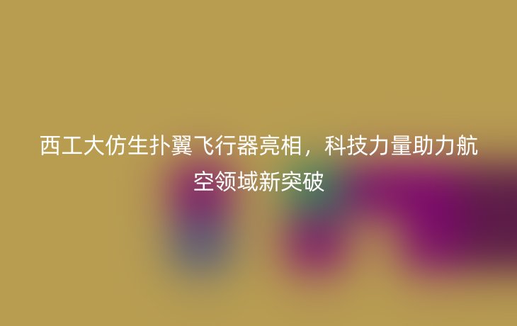 西工大仿生扑翼飞行器亮相,科技力量助力航空领域新突破