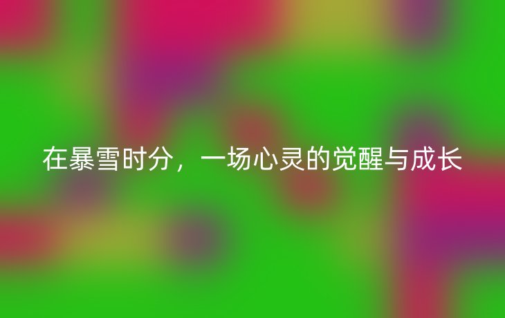 在暴雪时分，一场心灵的觉醒与成长