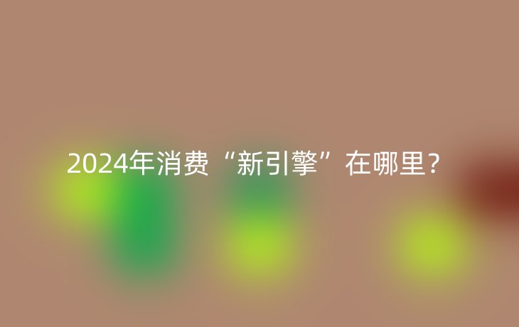 2024年消费“新引擎”在哪里?