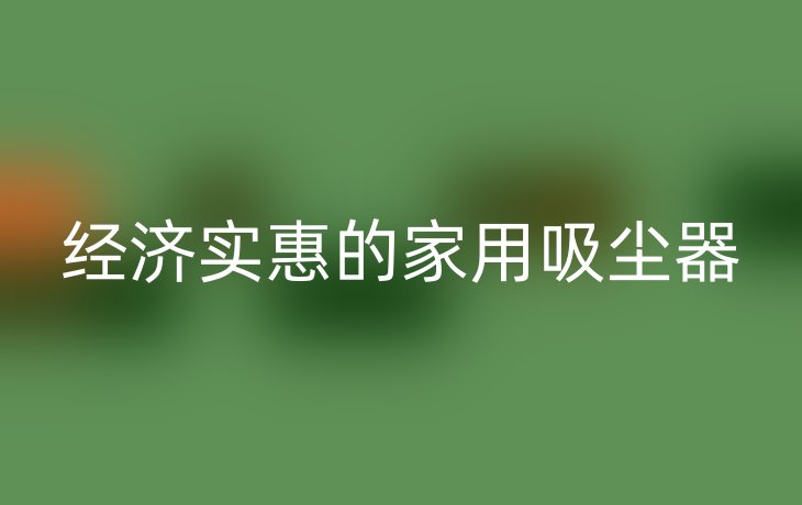 经济实惠的家用吸尘器