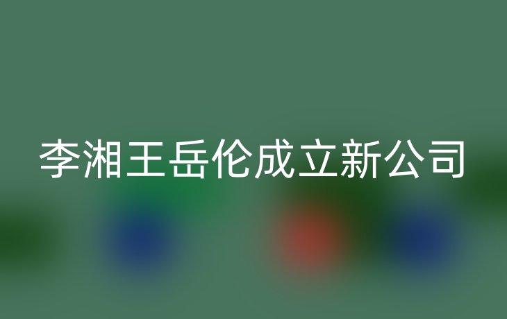 李湘王岳伦成立新公司