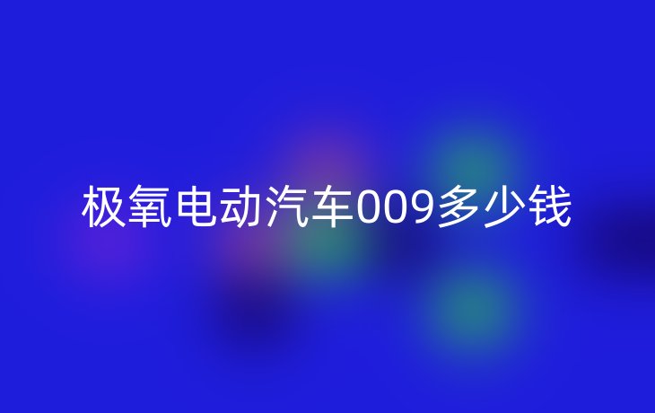 极氧电动汽车009多少钱