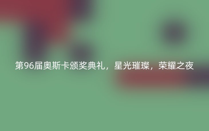 第96届奥斯卡颁奖典礼,星光璀璨,荣耀之夜