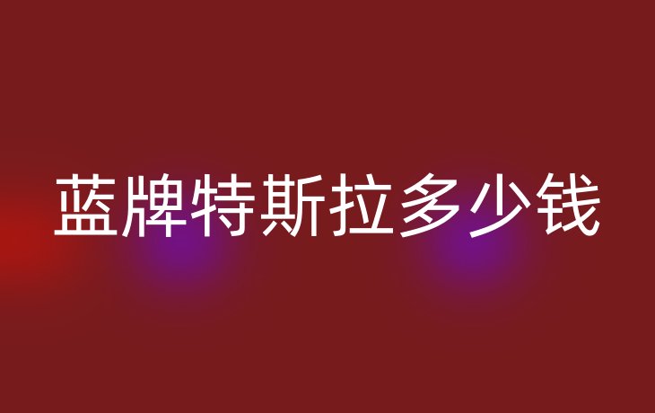 蓝牌特斯拉多少钱