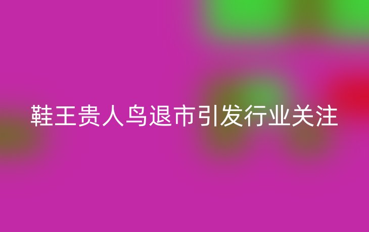 鞋王贵人鸟退市引发行业关注