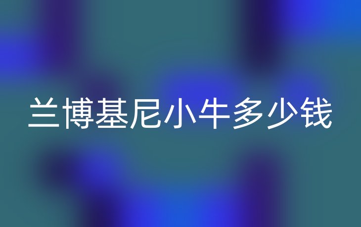 兰博基尼小牛多少钱