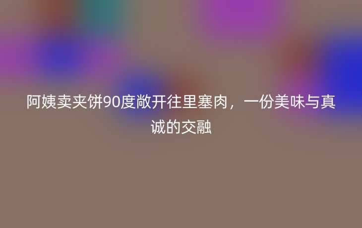 阿姨卖夹饼90度敞开往里塞肉,一份美味与真诚的交融