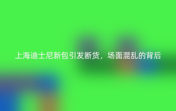 上海迪士尼新包引发断货，场面混乱的背后