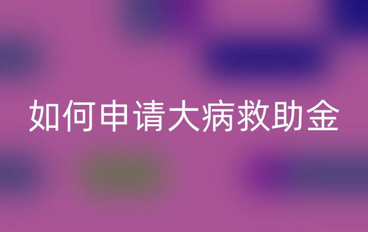 如何申请大病救助金