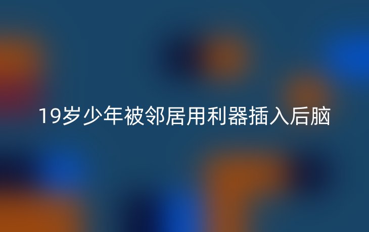 19岁少年被邻居用利器插入后脑