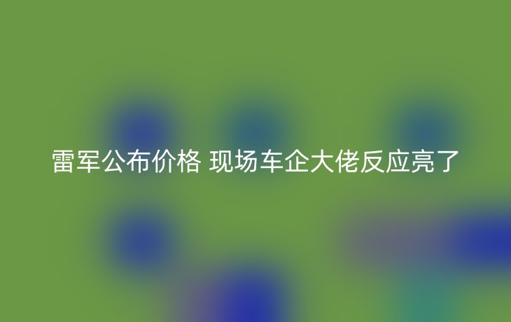 雷军公布价格 现场车企大佬反应亮了