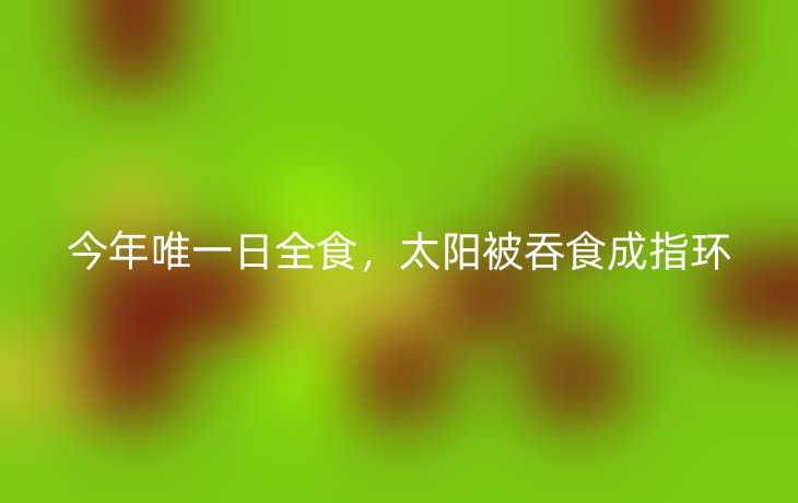 今年唯一日全食，太阳被吞食成指环