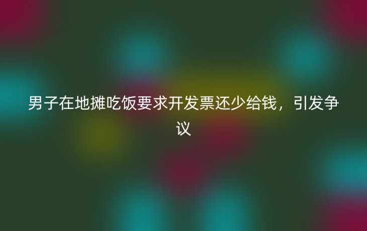 男子在地摊吃饭要求开发票还少给钱,引发争议