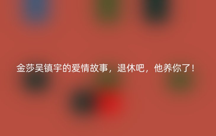 金莎吴镇宇的爱情故事，退休吧，他养你了！