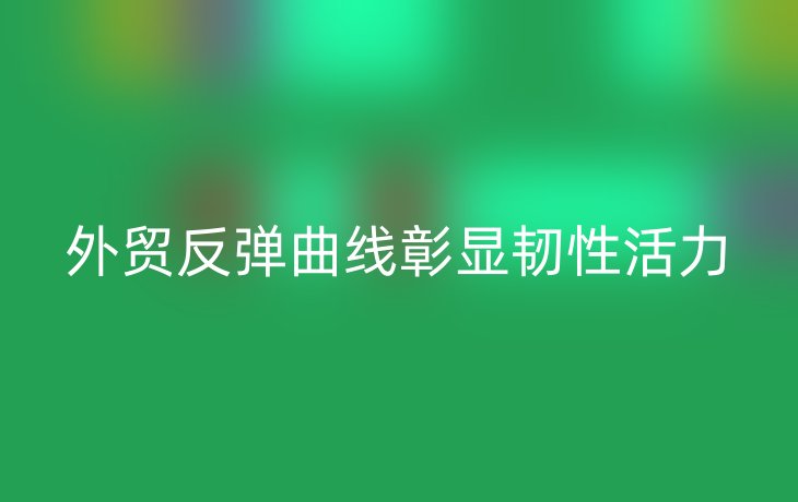 外贸反弹曲线彰显韧性活力