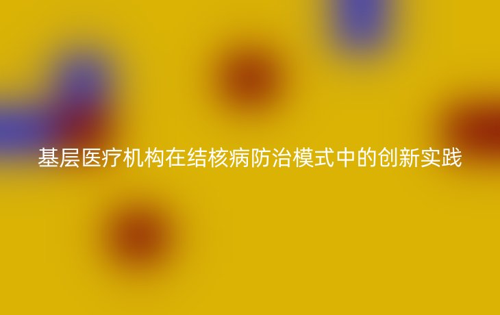 基层医疗机构在结核病防治模式中的创新实践