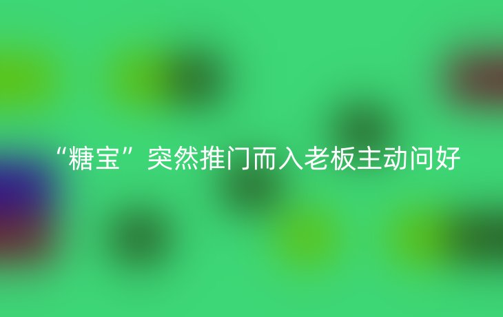 “糖宝”突然推门而入老板主动问好