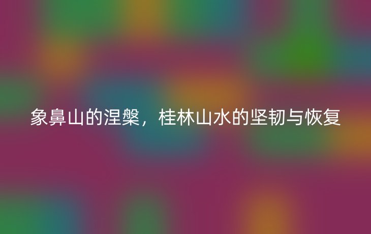 象鼻山的涅槃,桂林山水的坚韧与恢复