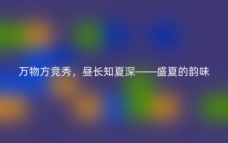 万物方竞秀,昼长知夏深——盛夏的韵味