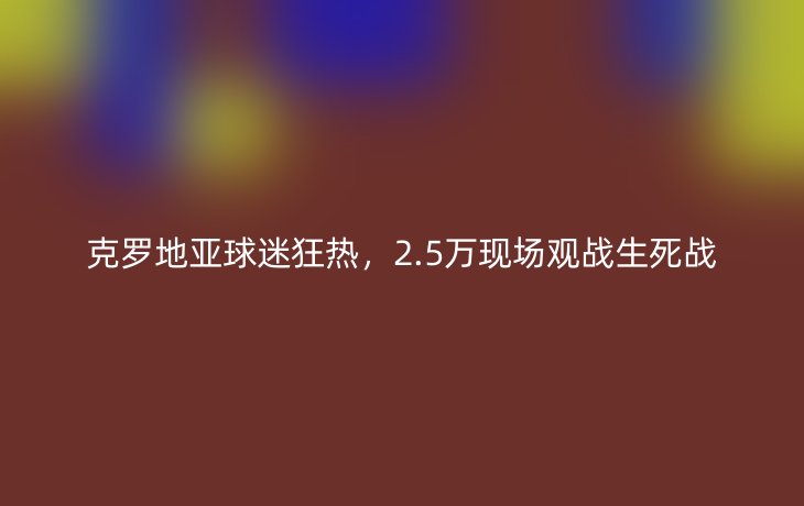克罗地亚球迷狂热,2.5万现场观战生死战