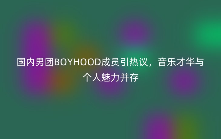 国内男团BOYHOOD成员引热议，音乐才华与个人魅力并存